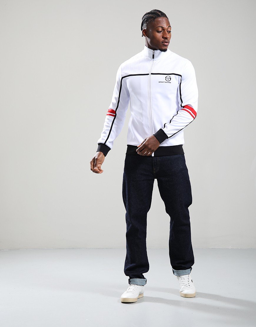 Sergio Tacchini Frankie Track Top White/Black/Adren Rush