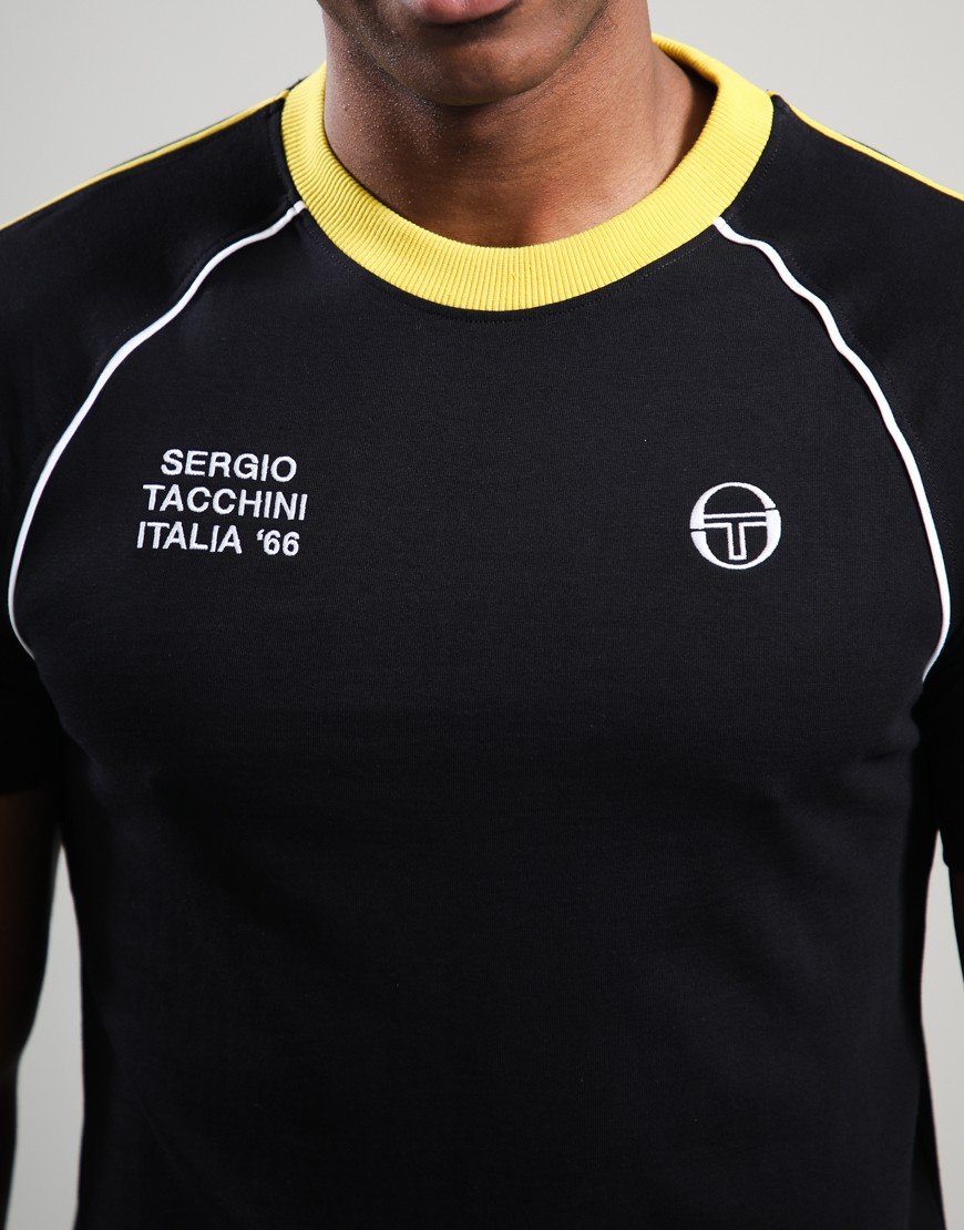 Sergio Tacchini Ghibli Davis T-Shirt Black/Mango Mint/White