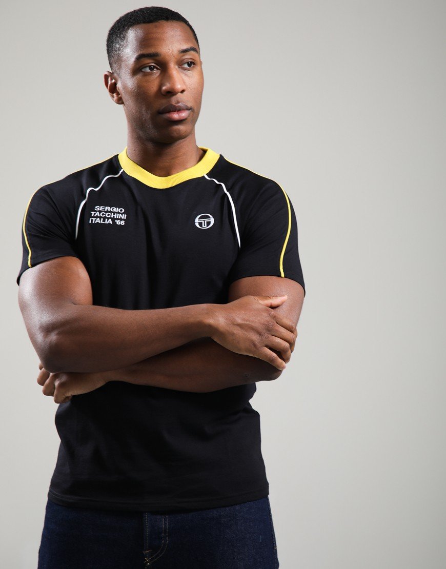 Sergio Tacchini Ghibli Davis T-Shirt Black/Mango Mint/White