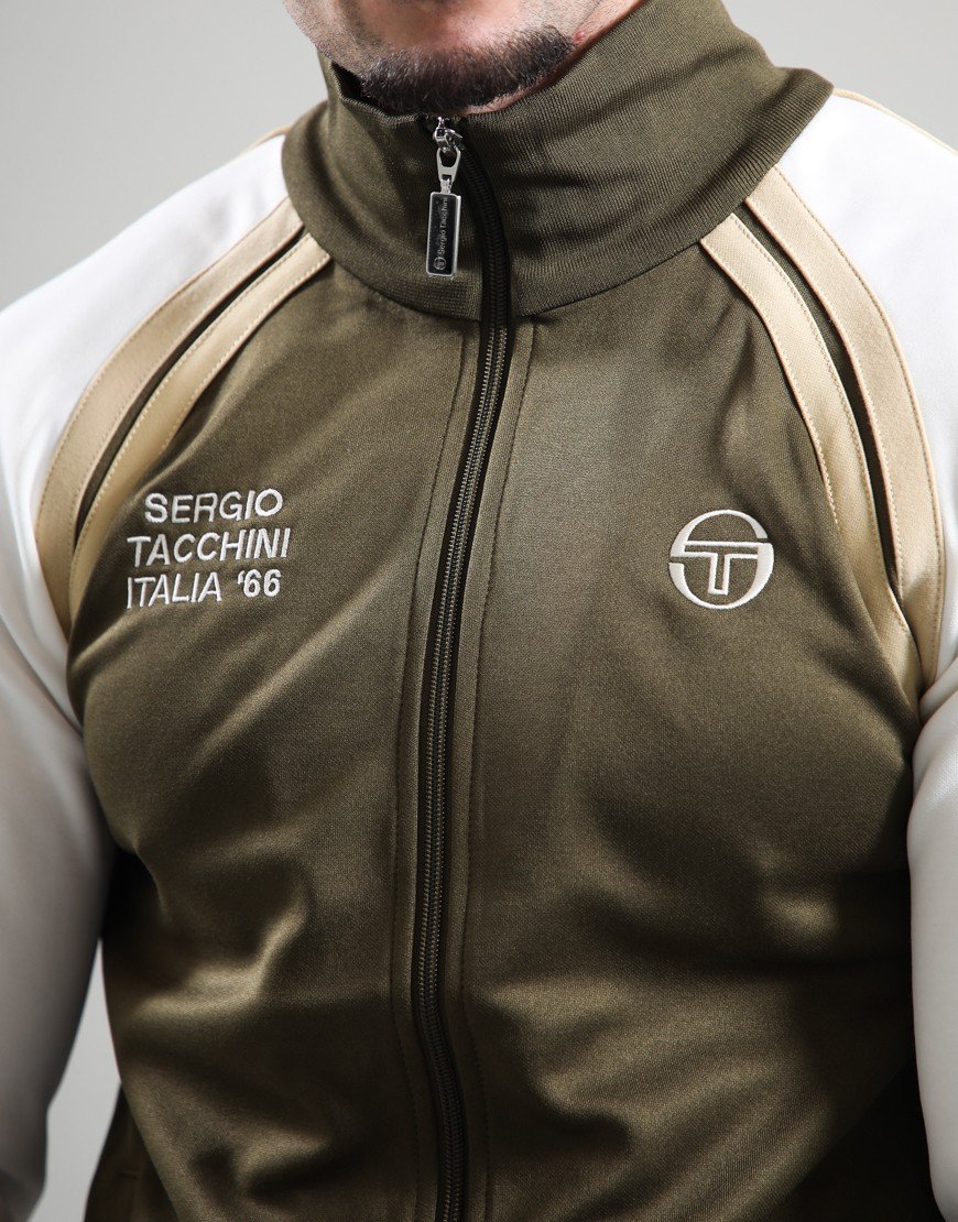 Sergio Tacchini Ghibli Davis Track Top Dark Olive/Gardenia/Mojave Desert