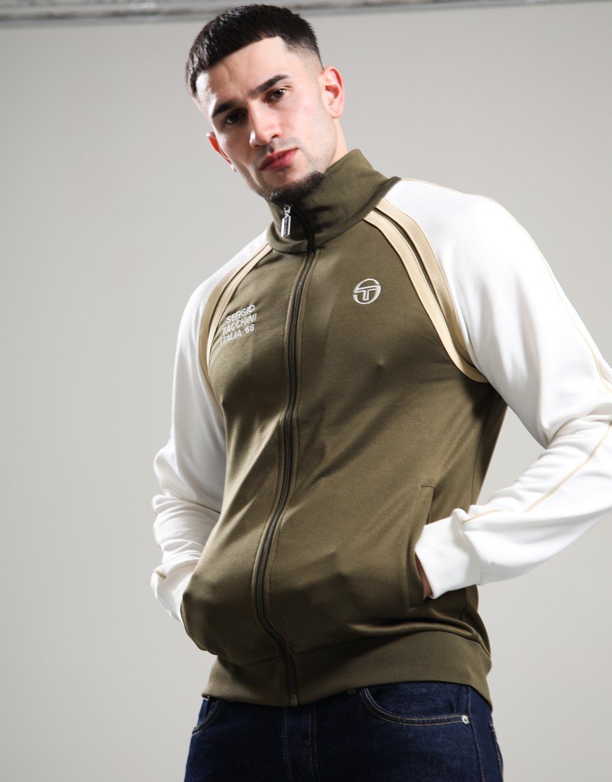 Sergio Tacchini Ghibli Davis Track Top Dark Olive/Gardenia/Mojave Desert