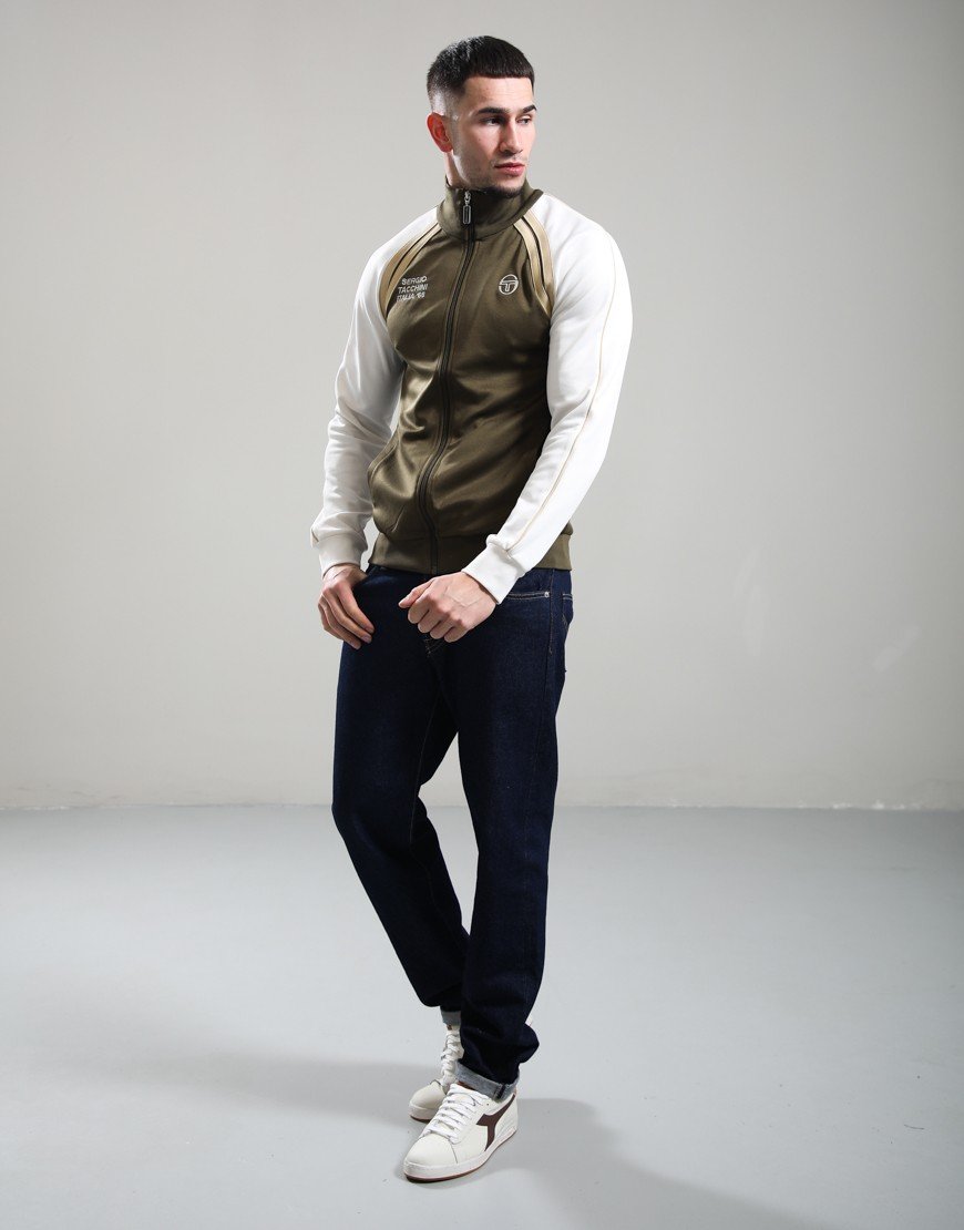 Sergio Tacchini Ghibli Davis Track Top Dark Olive/Gardenia/Mojave Desert