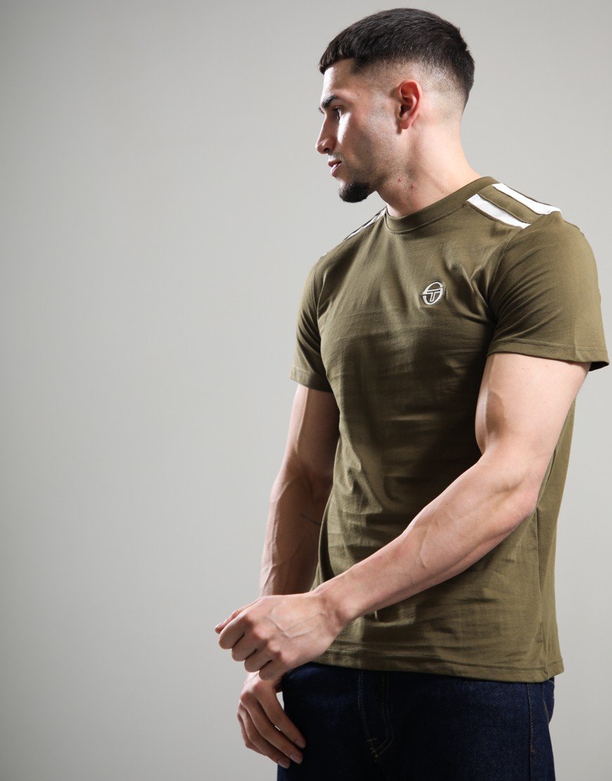 Sergio Tacchini Locchi T-Shirt Dark Olive/Gardenia