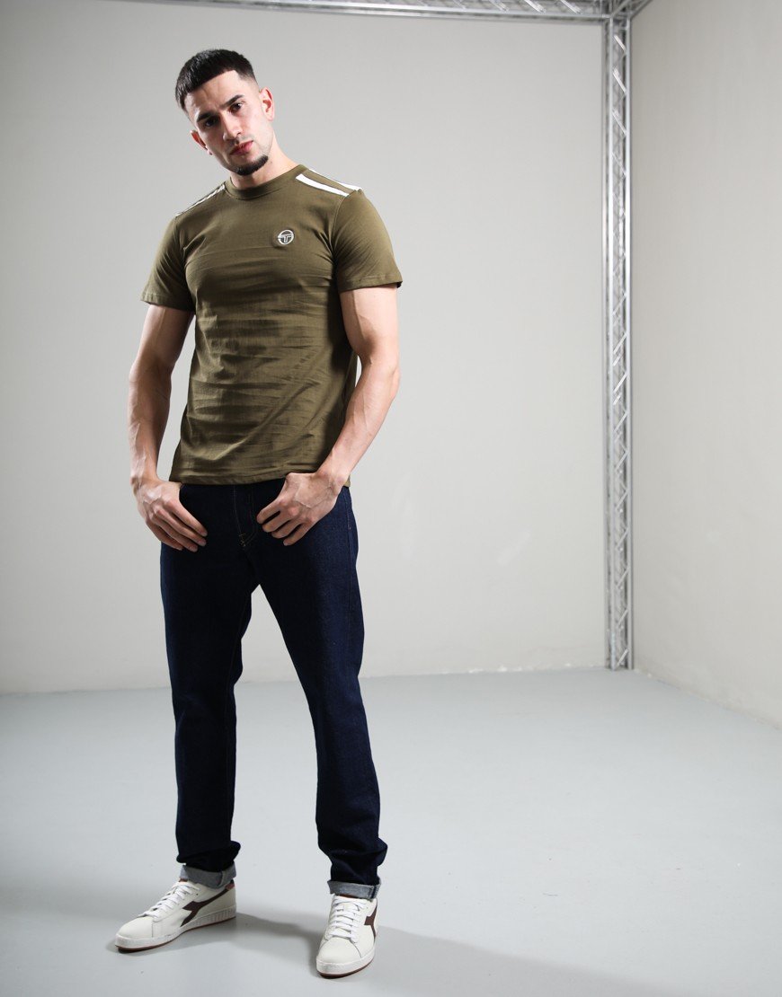 Sergio Tacchini Locchi T-Shirt Dark Olive/Gardenia