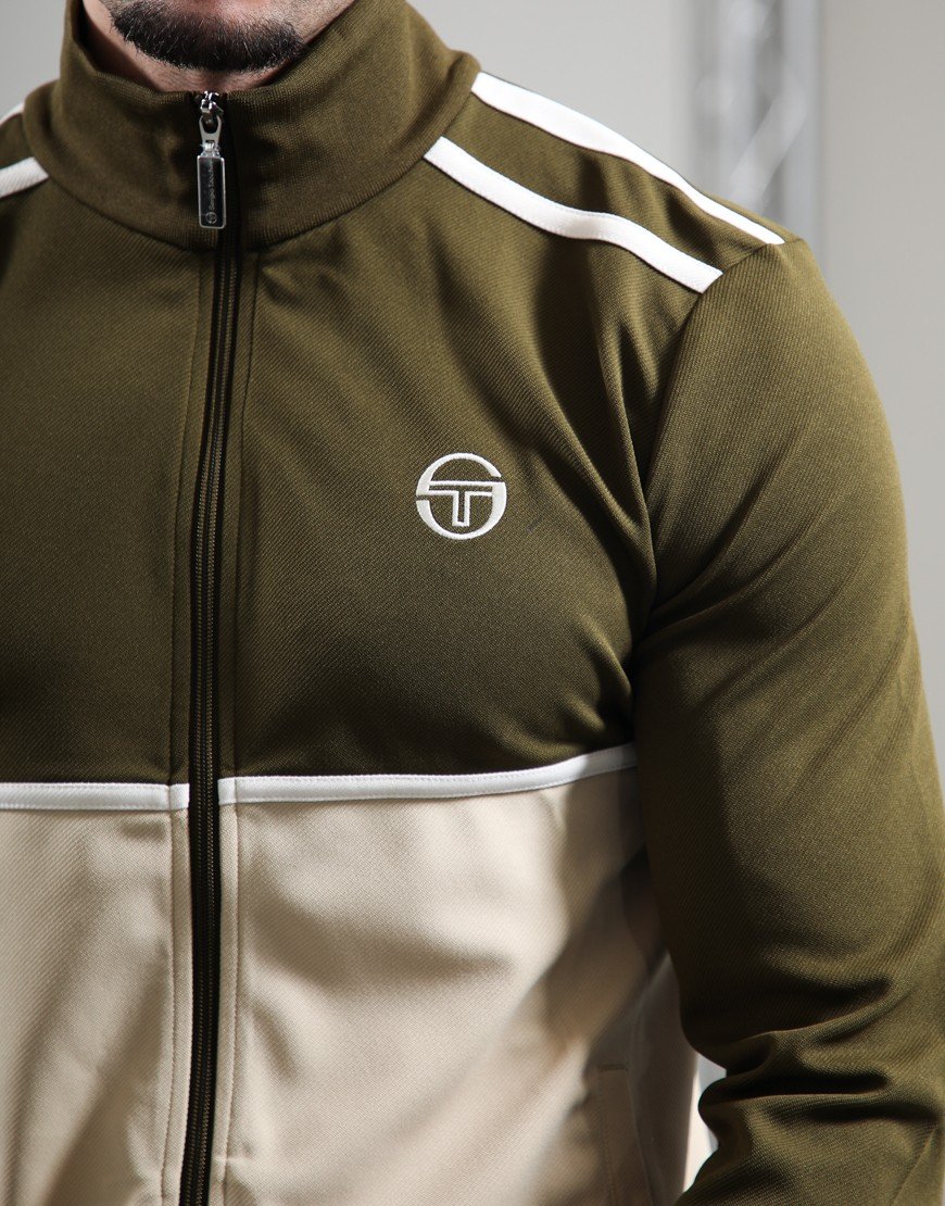 Sergio Tacchini Locchi Track Top Dark Olive/Mojave Desert/Gardenia