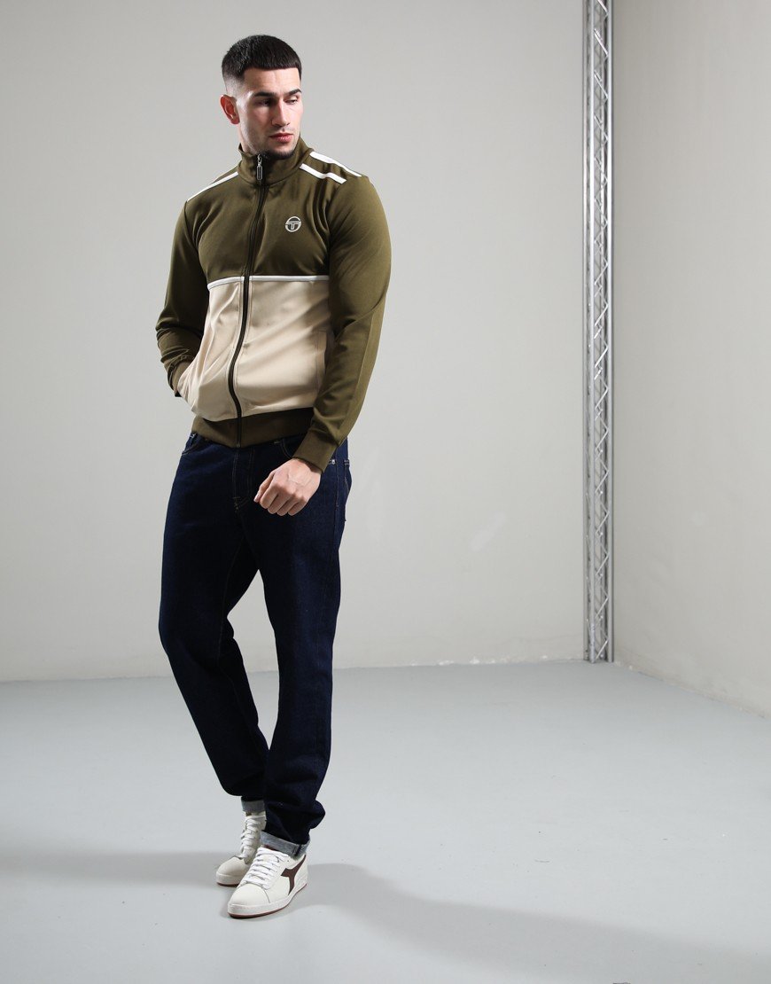 Sergio Tacchini Locchi Track Top Dark Olive/Mojave Desert/Gardenia