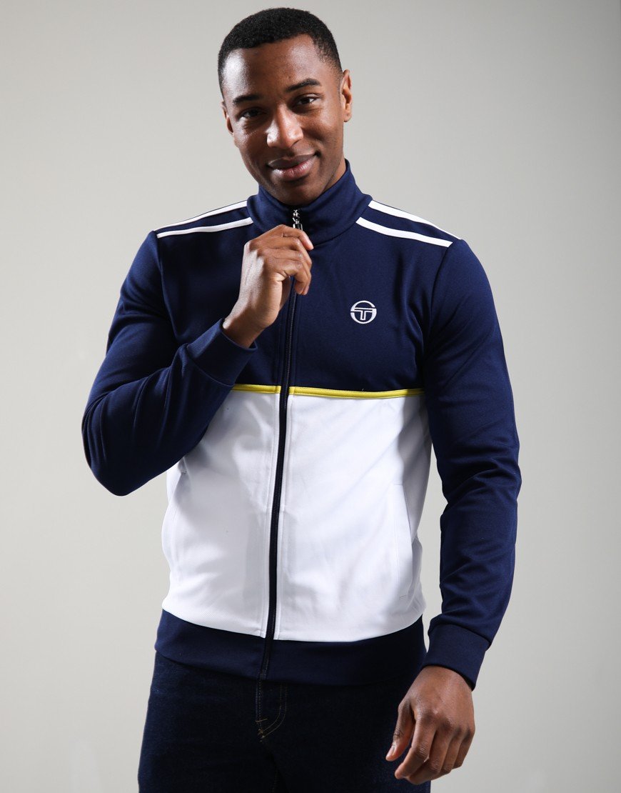 Sergio Tacchini Locchi Track Top Maritime Blue/White/Mango Mint