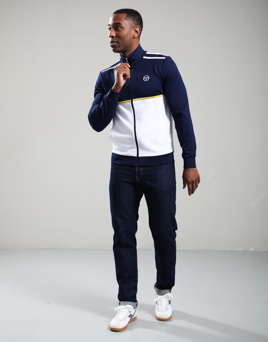 Sergio Tacchini Locchi Track Top Maritime Blue/White/Mango Mint