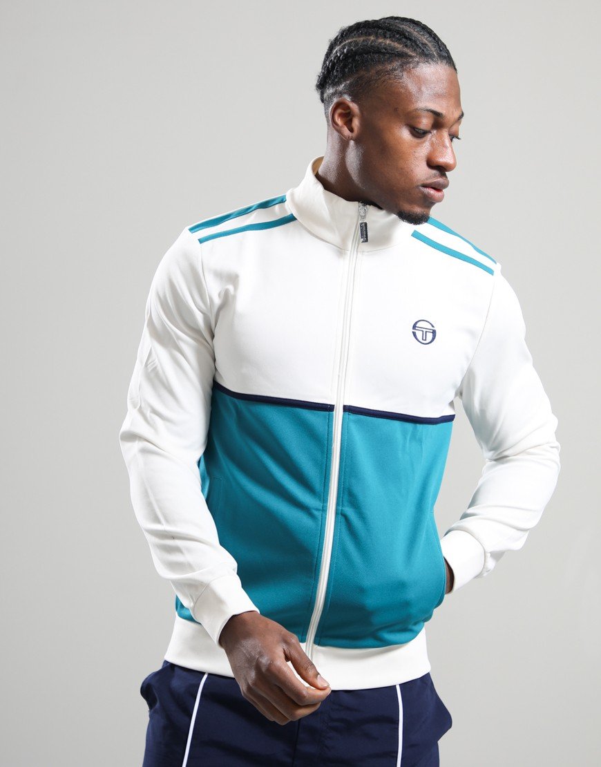 Sergio Tacchini Locchi Track Top Gardenia/Harbour Blue/Maritime Blue