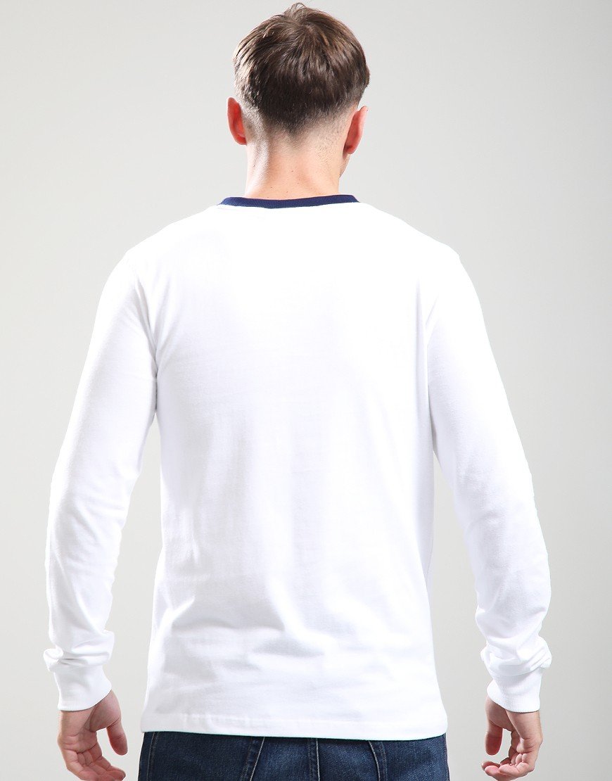 Sergio Tacchini Long Sleeve Supermac T-Shirt White/Blue/Adrenaline Rush