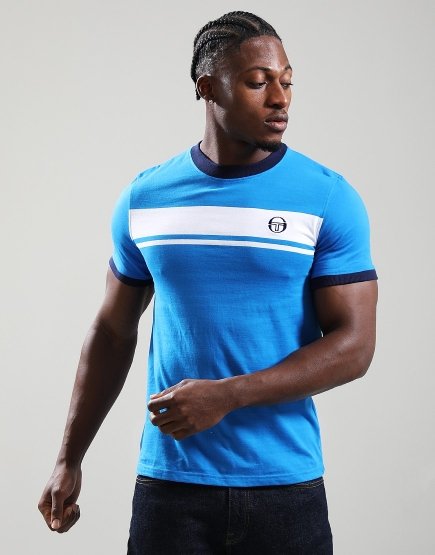 Sergio Tacchini Master T-Shirt Directoire Blue/White/Maritime Blue