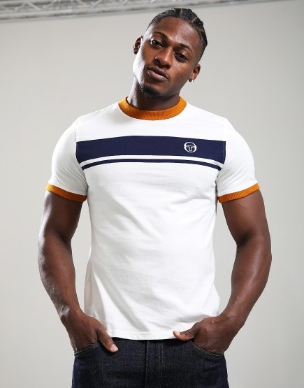 Sergio Tacchini Master T-Shirt Gardenia/Maritime Blue