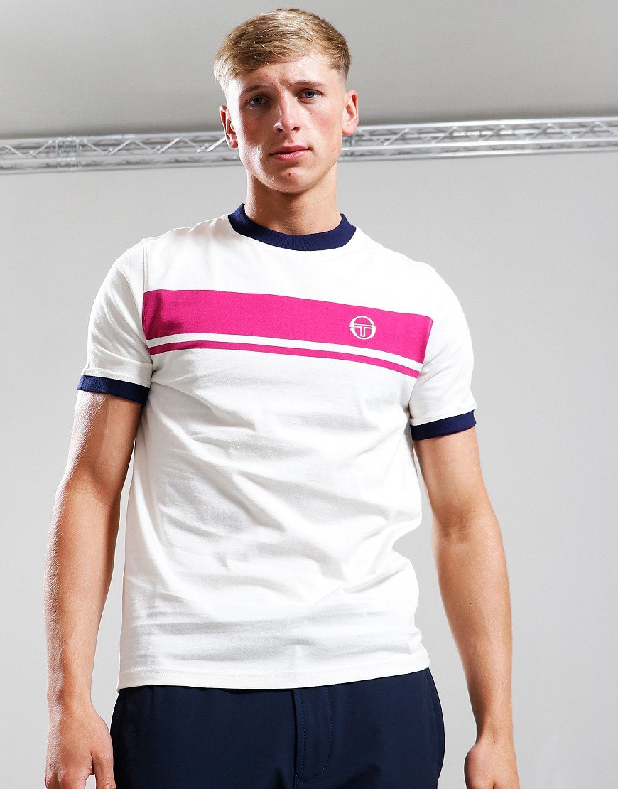 Sergio Tacchini Master T-Shirt Gardenia/Maritime Blue