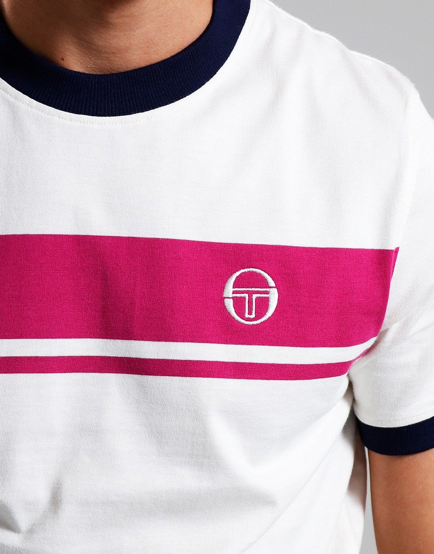 Sergio Tacchini Master T-Shirt Gardenia/Maritime Blue