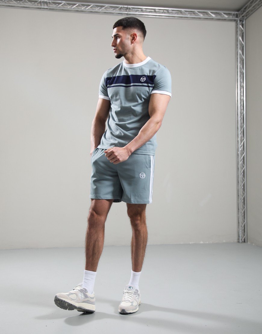 Sergio Tacchini Master T-Shirt Lead/Maritime Blue/White