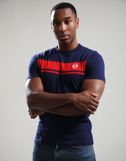 Sergio Tacchini Master T-Shirt Maritime Blue/Adrenaline