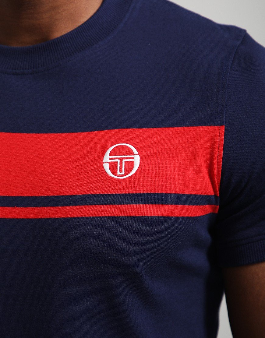 Sergio Tacchini Master T-Shirt Maritime Blue/Adrenaline