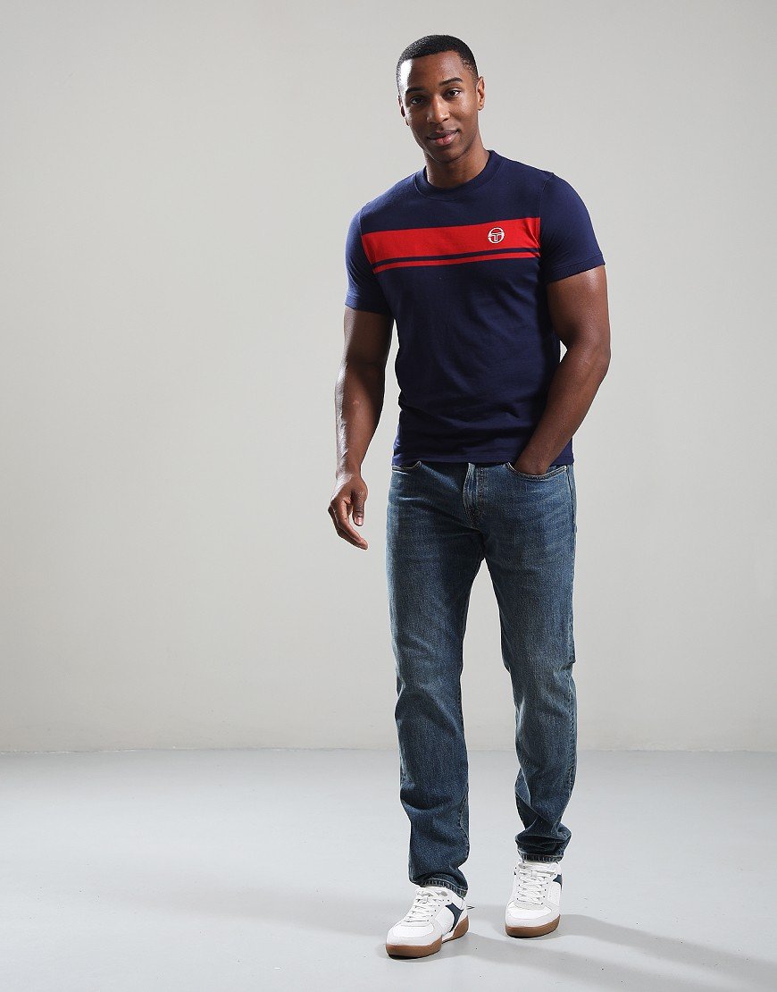 Sergio Tacchini Master T-Shirt Maritime Blue/Adrenaline