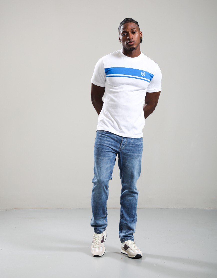 Sergio Tacchini Master T-Shirt White/Princess Blue