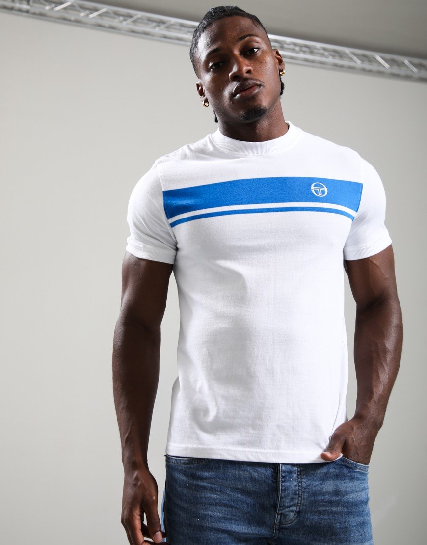 Sergio Tacchini Master T-Shirt White/Princess Blue