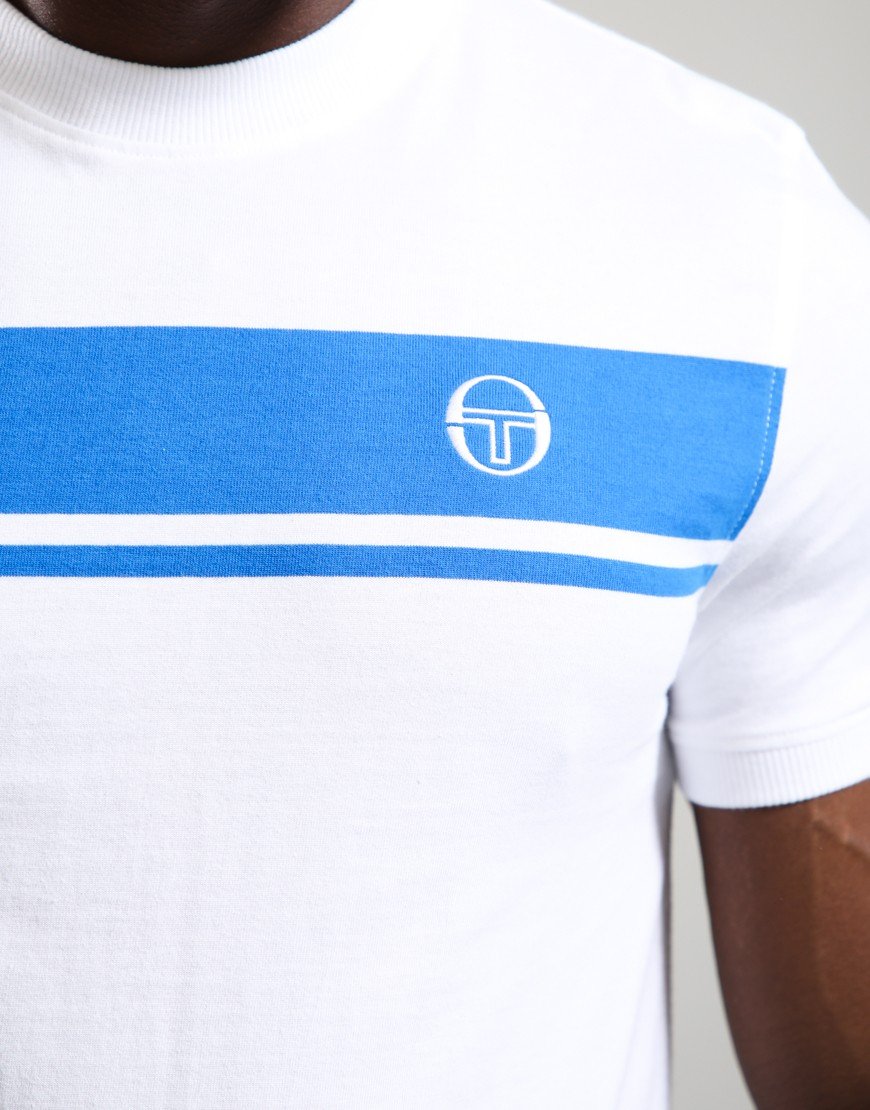 Sergio Tacchini Master T-Shirt White/Princess Blue