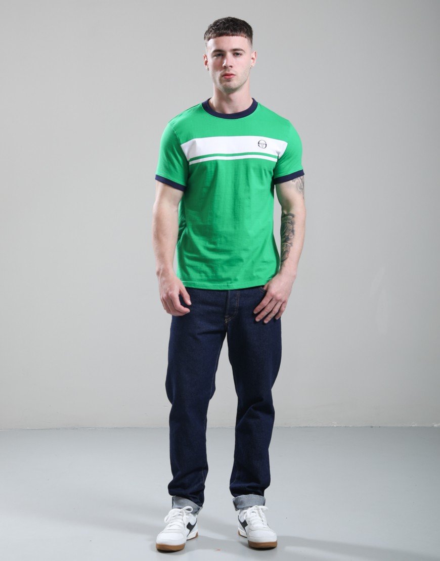 Sergio Tacchini Master T-Shirt Fern/White/Maritime