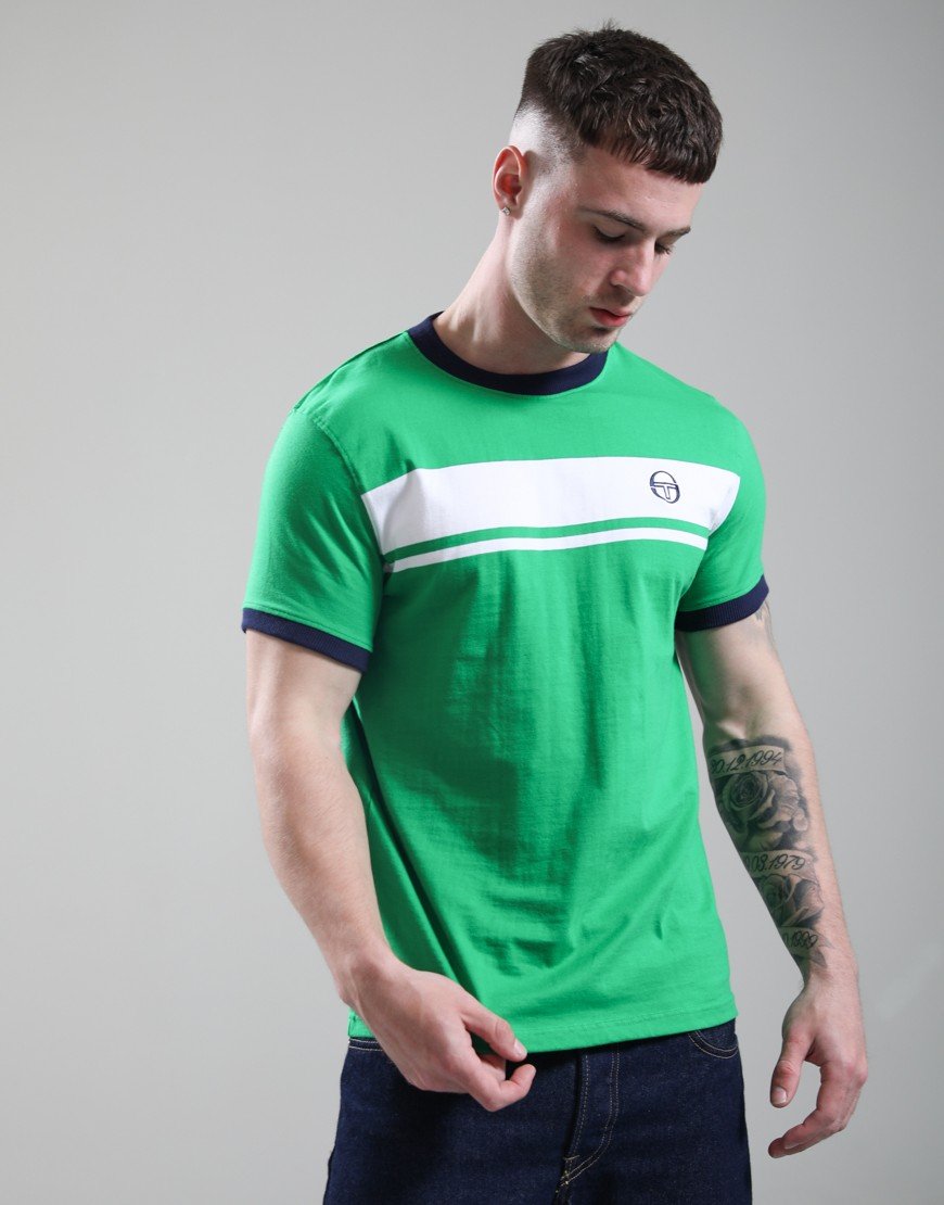 Sergio Tacchini Master T-Shirt Fern/White/Maritime