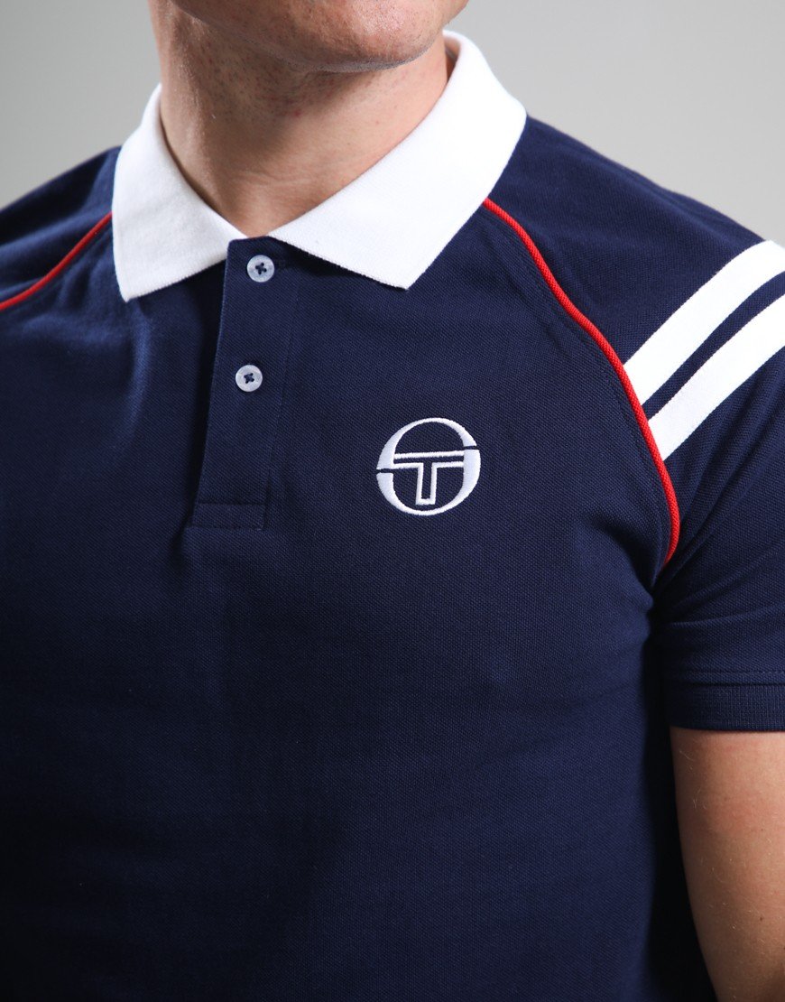 Sergio Tacchini New Cortona Polo Shirt Maritime Blue/White