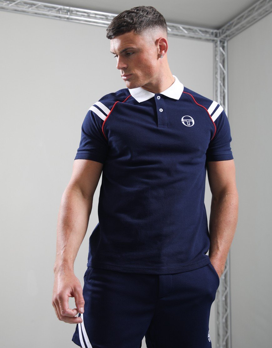 Sergio Tacchini New Cortona Polo Shirt Maritime Blue/White