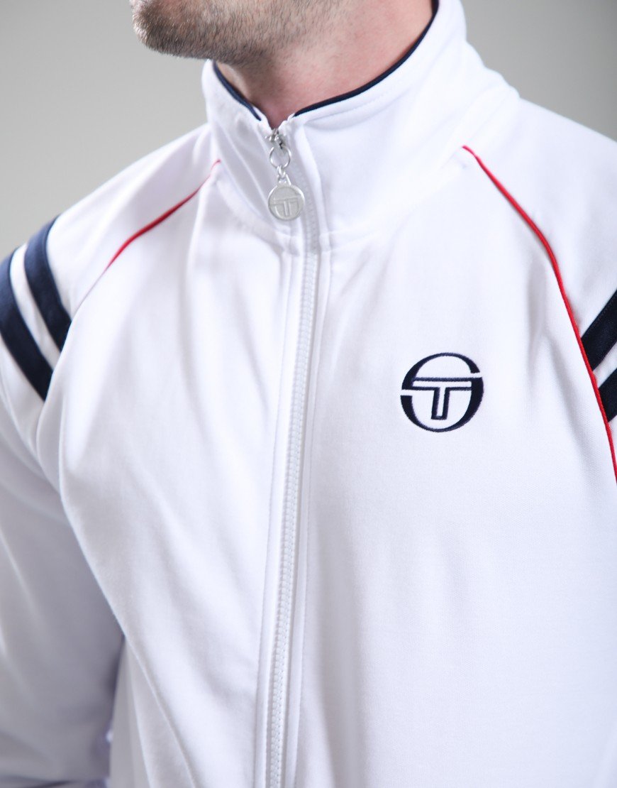 Sergio Tacchini New Cortona Track Top White/Maritime Blue