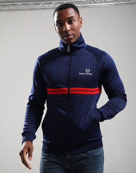 Sergio Tacchini New Dallas Track Top Maritime Blue/White