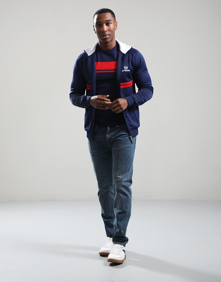 Sergio Tacchini New Dallas Track Top Maritime Blue/White
