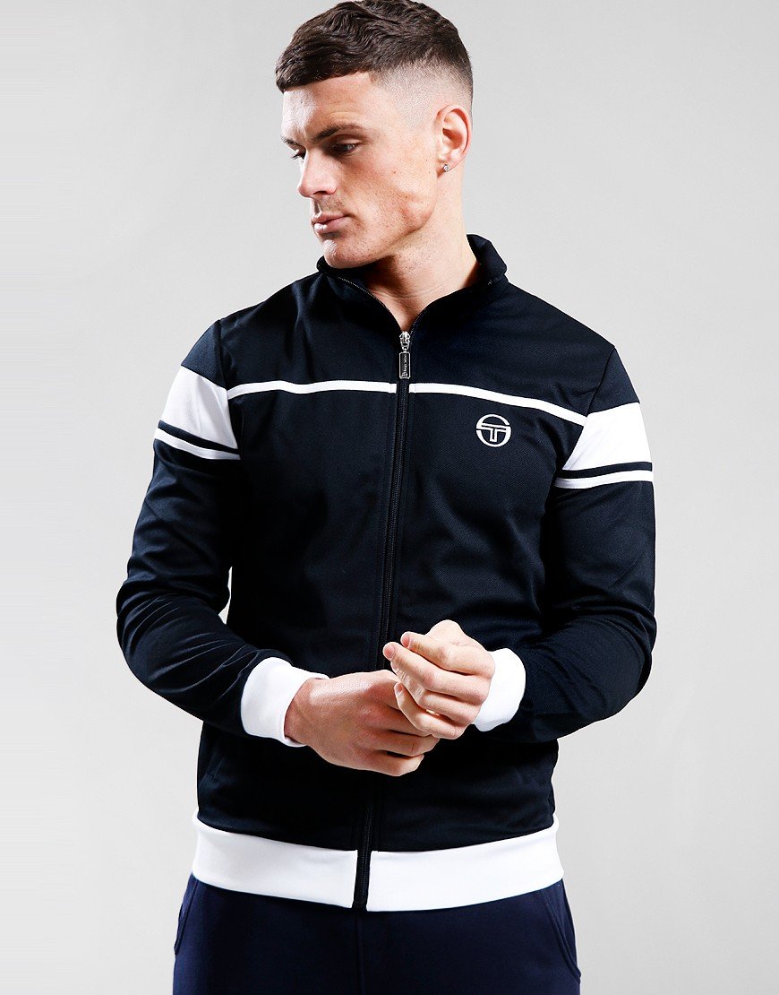 Sergio Tacchini New Damarindo Track Top Black/White - Terraces