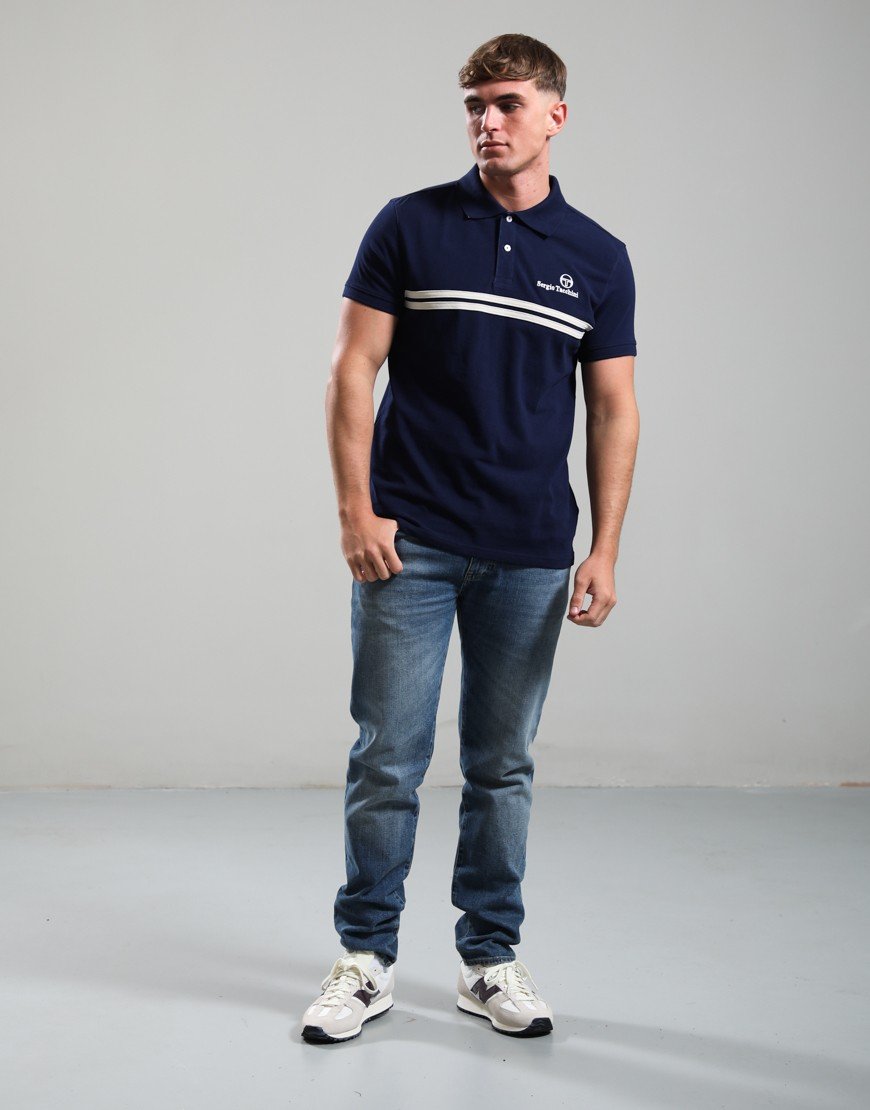 Sergio Tacchini New Supermac Polo Shirt Maritime Blue/Peyote