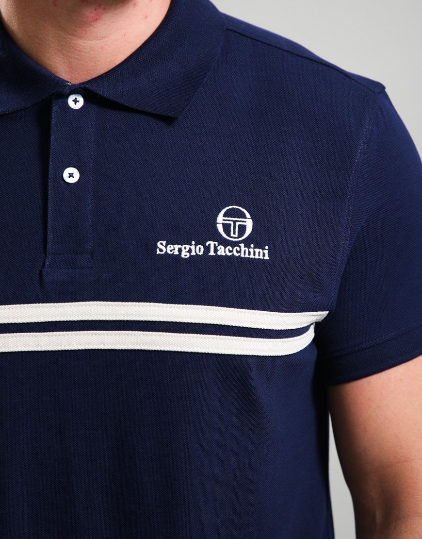Sergio Tacchini New Supermac Polo Shirt Maritime Blue/Peyote