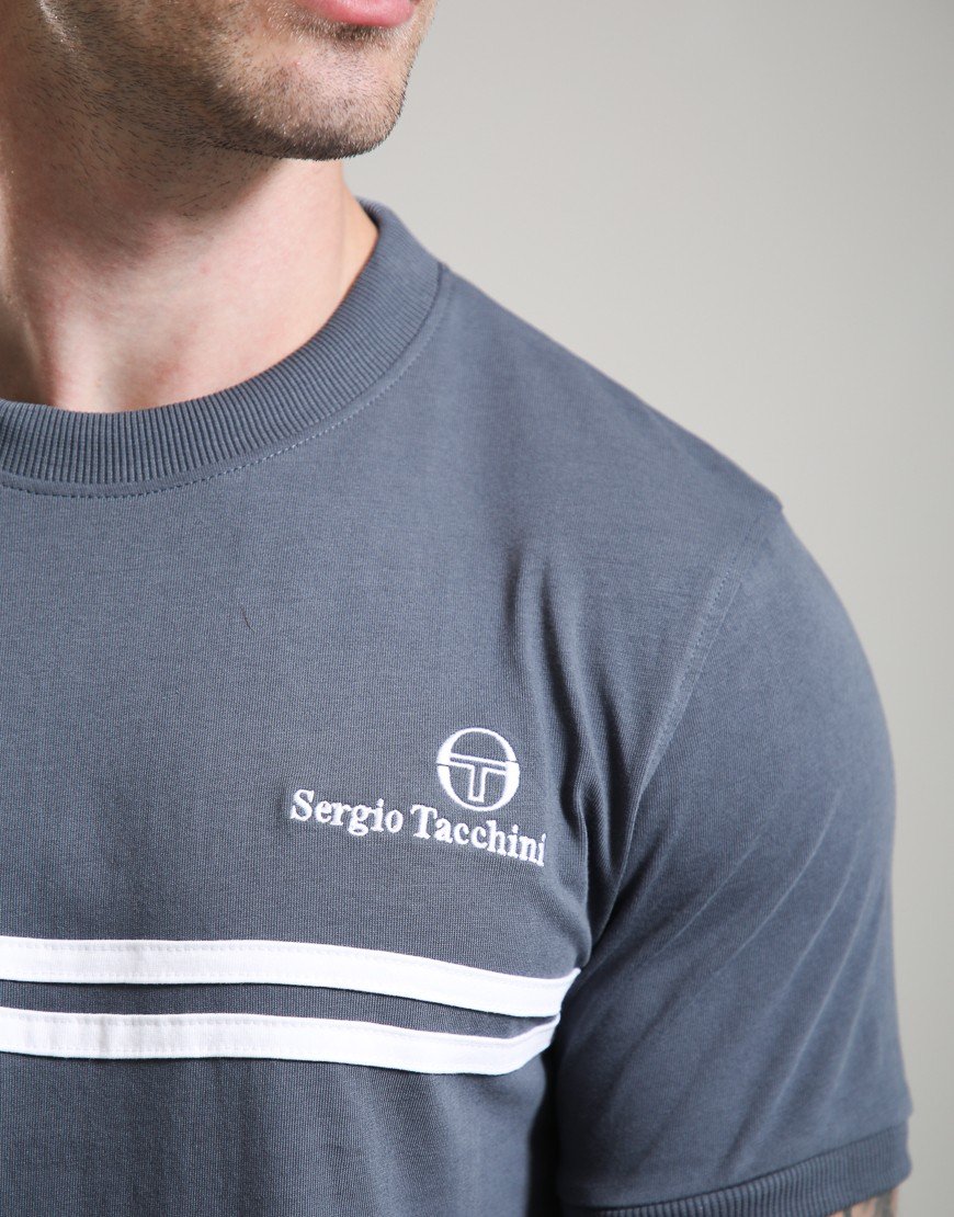 Sergio Tacchini New Supermac T-Shirt Turbulence/White/Black