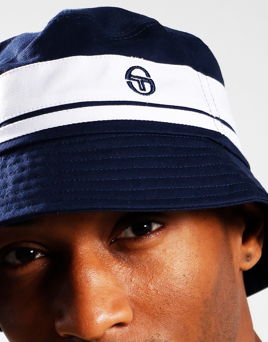 Sergio Tacchini Newsford Bucket Hat Night Sky/White