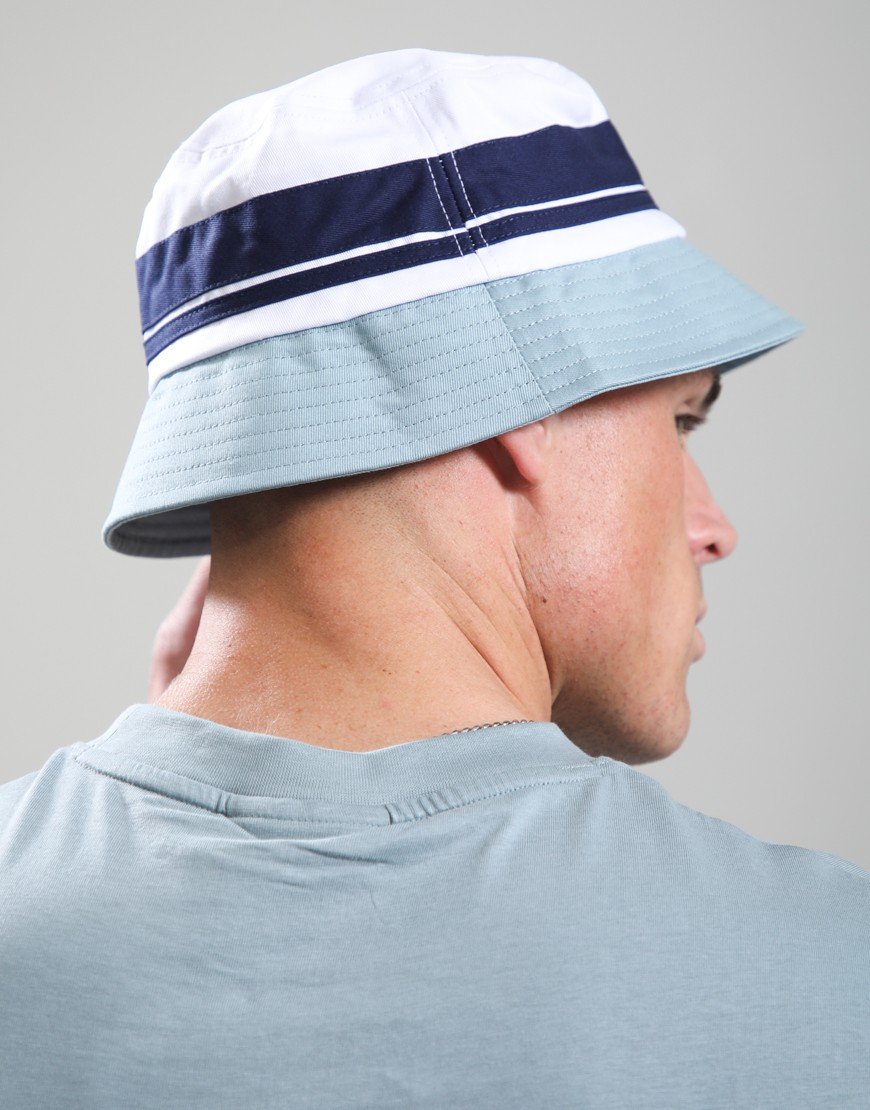 Sergio Tacchini Newsford Bucket Hat White/Maritime/Lead