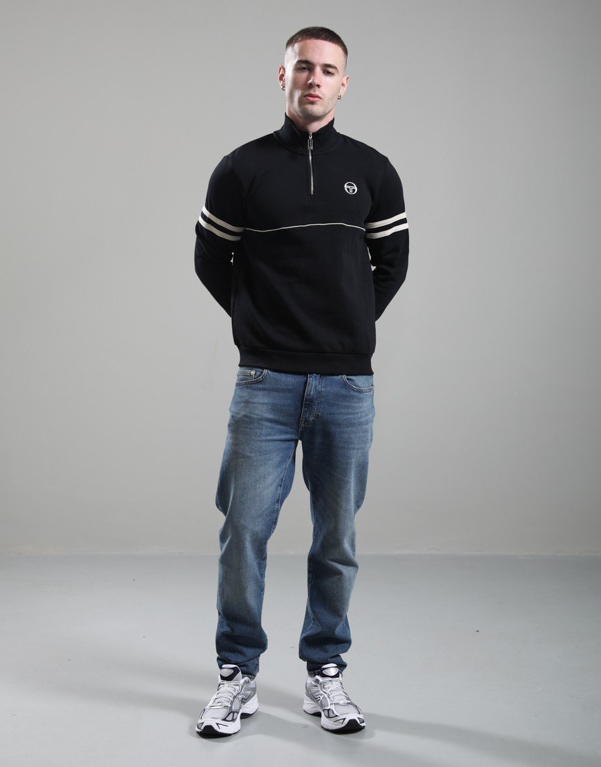 Sergio Tacchini Orion Half Zip Sweat Black/Peyote