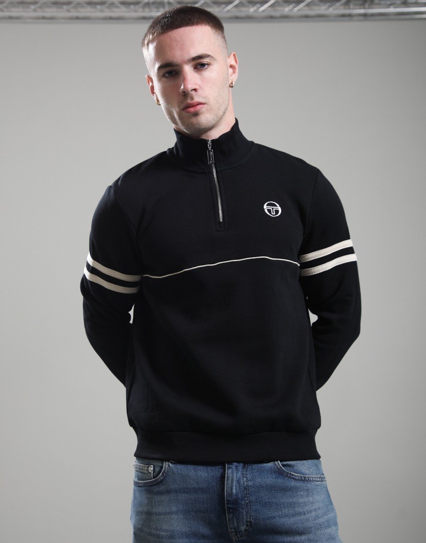 Sergio Tacchini Orion Half Zip Sweat Black/Peyote