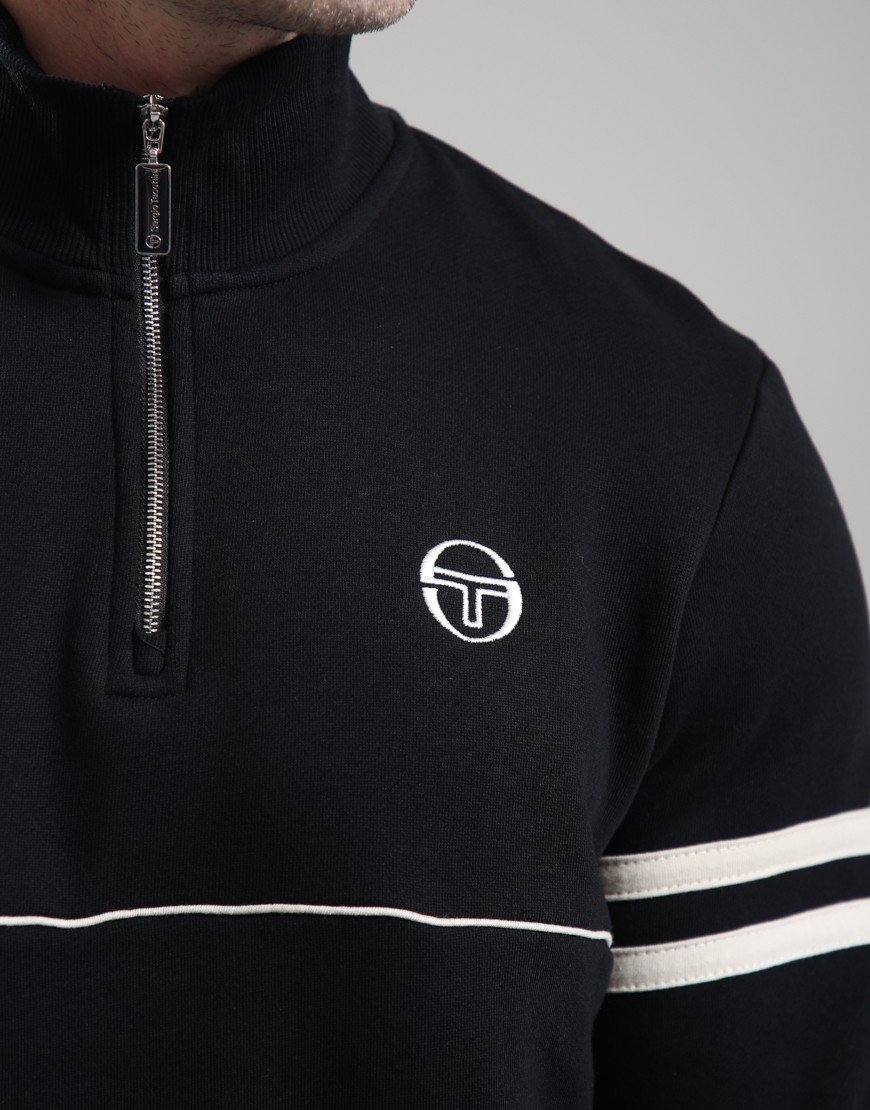 Sergio Tacchini Orion Half Zip Sweat Black/Peyote