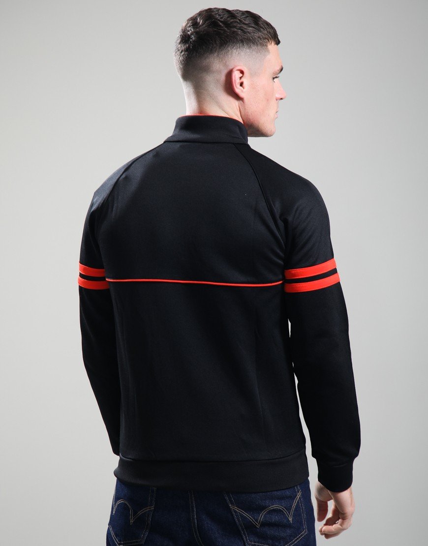 Sergio Tacchini Orion Track Top Black/Tangerine Tango