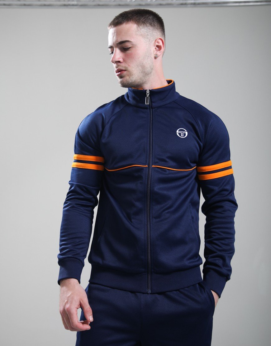 Sergio Tacchini Orion Track Top Maritime Blue/Orange Pepper