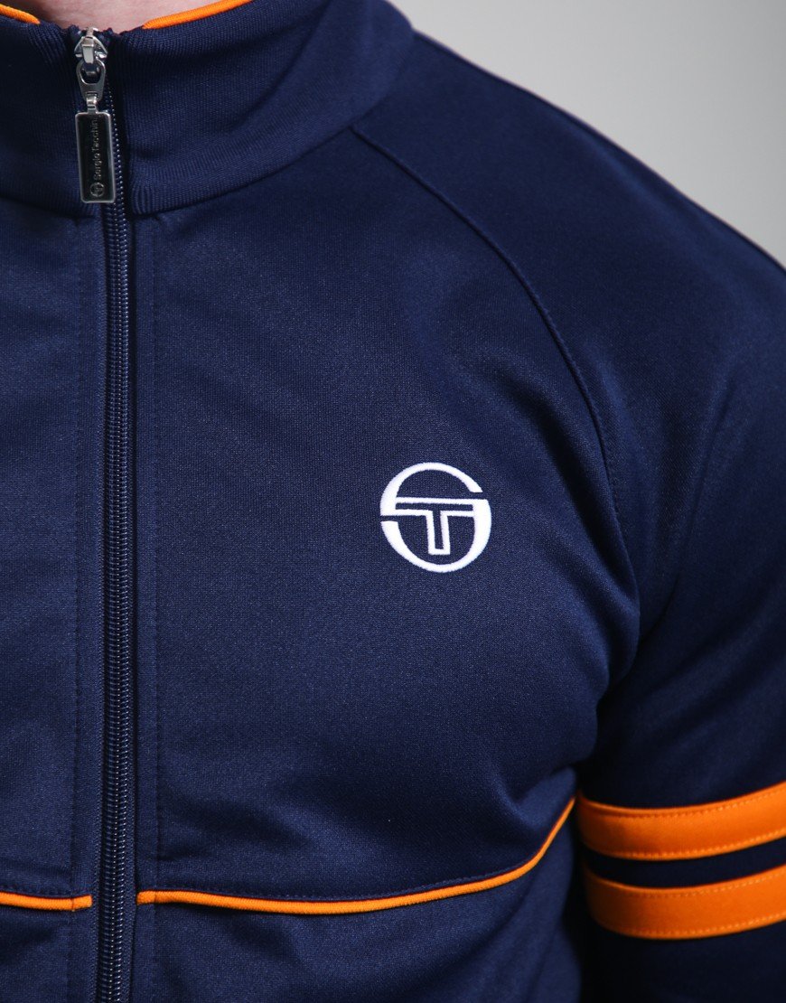 Sergio Tacchini Orion Track Top Maritime Blue/Orange Pepper