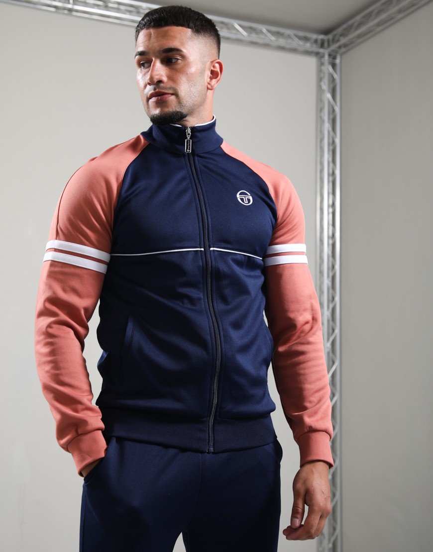 Sergio Tacchini Orion Track Top Maritime/Light Mahogany/White
