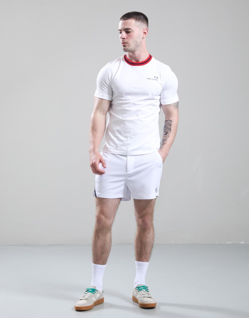 Sergio Tacchini Rainer T-Shirt White/Maritime/Adrenaline