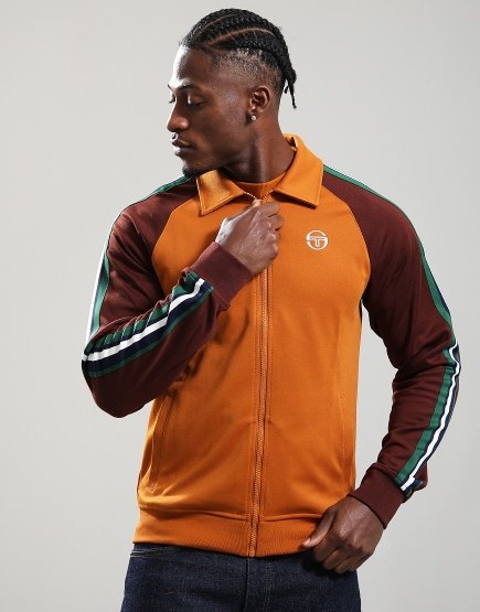 Sergio Tacchini Renshaw Track Top Pumpkin Spice/Chocolate