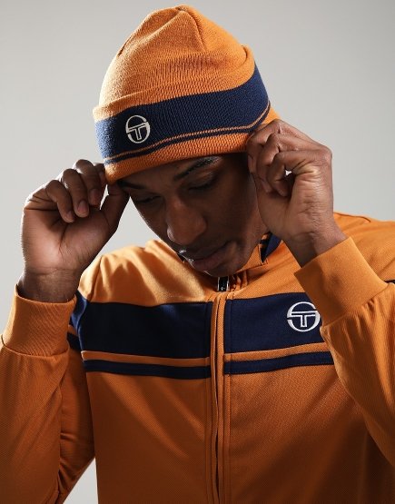 Sergio Tacchini Sellarz Beanie Pumpkin Spice/Maritime Blue