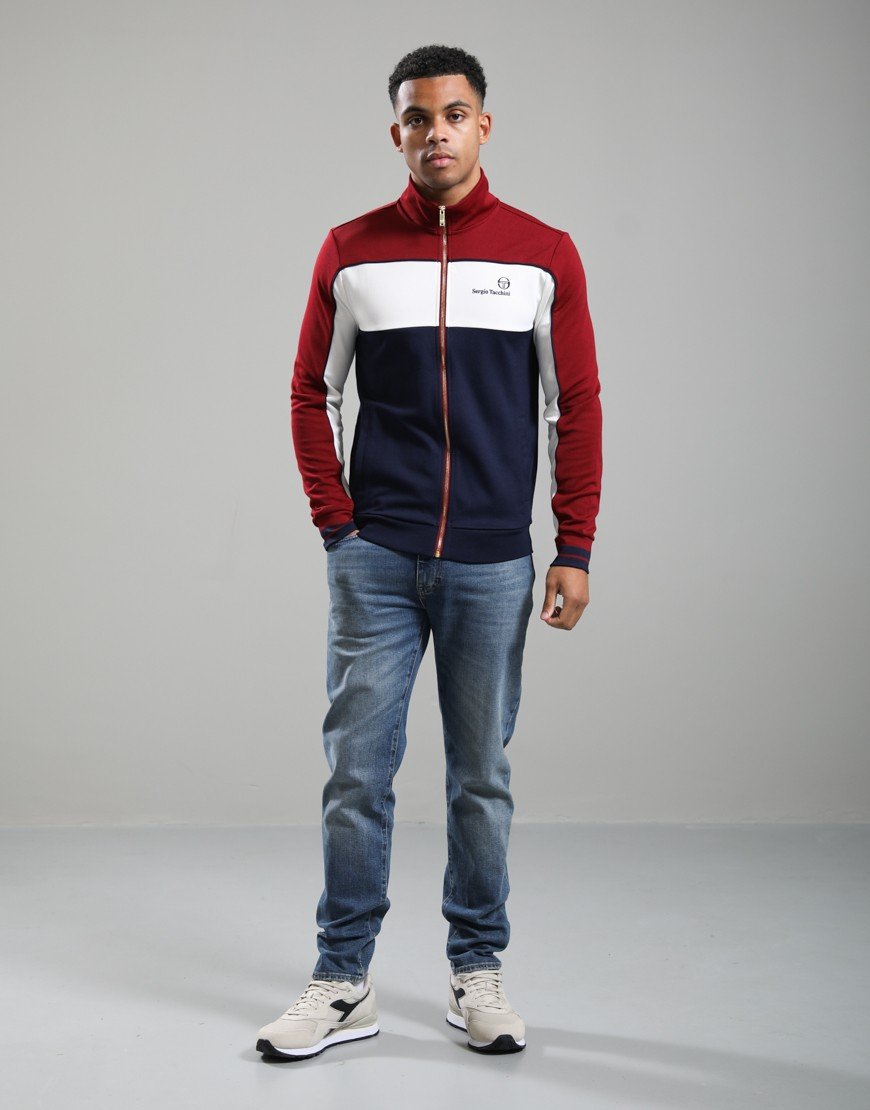Sergio Tacchini Spiga Track Top Merlot/Gardenia/Maritime Blue