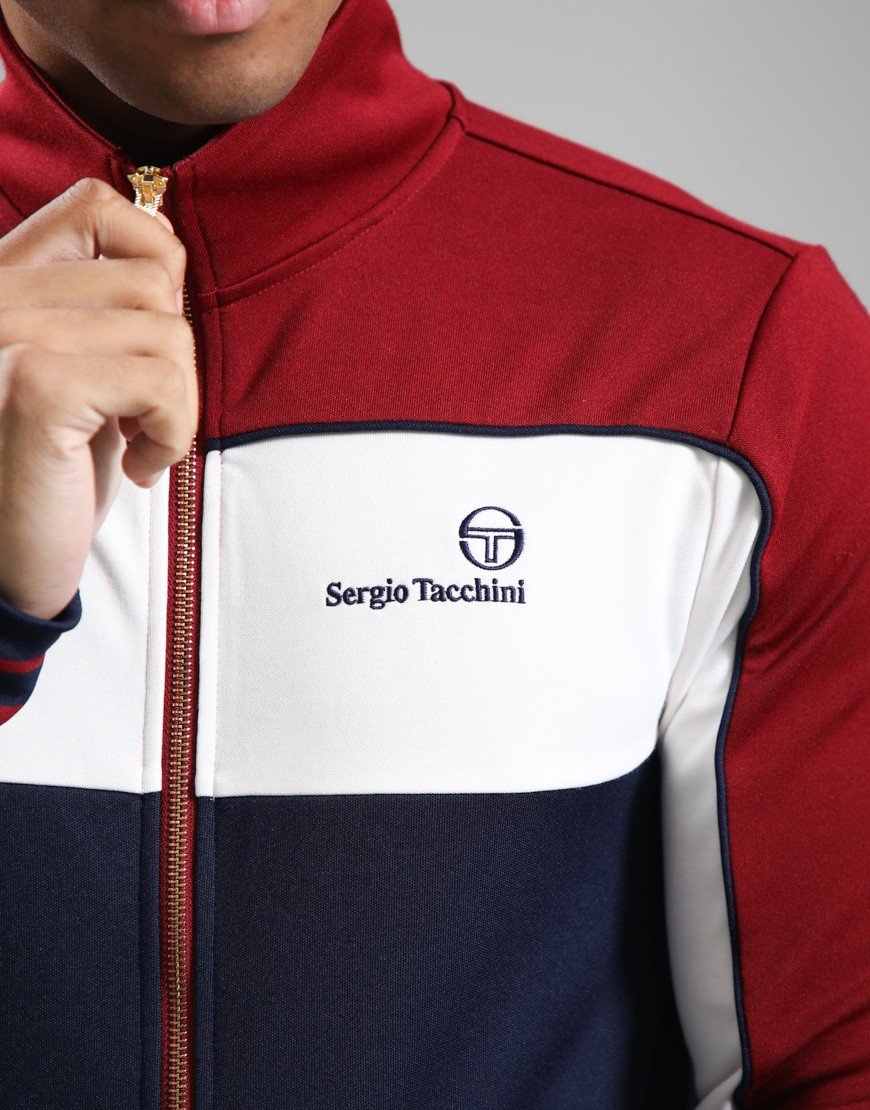 Sergio Tacchini Spiga Track Top Merlot/Gardenia/Maritime Blue